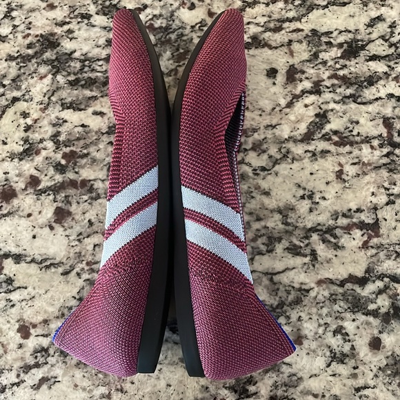 Rothy’s The Point Magenta Racing Stripe Flat Size 6.5 - Picture 7 of 9